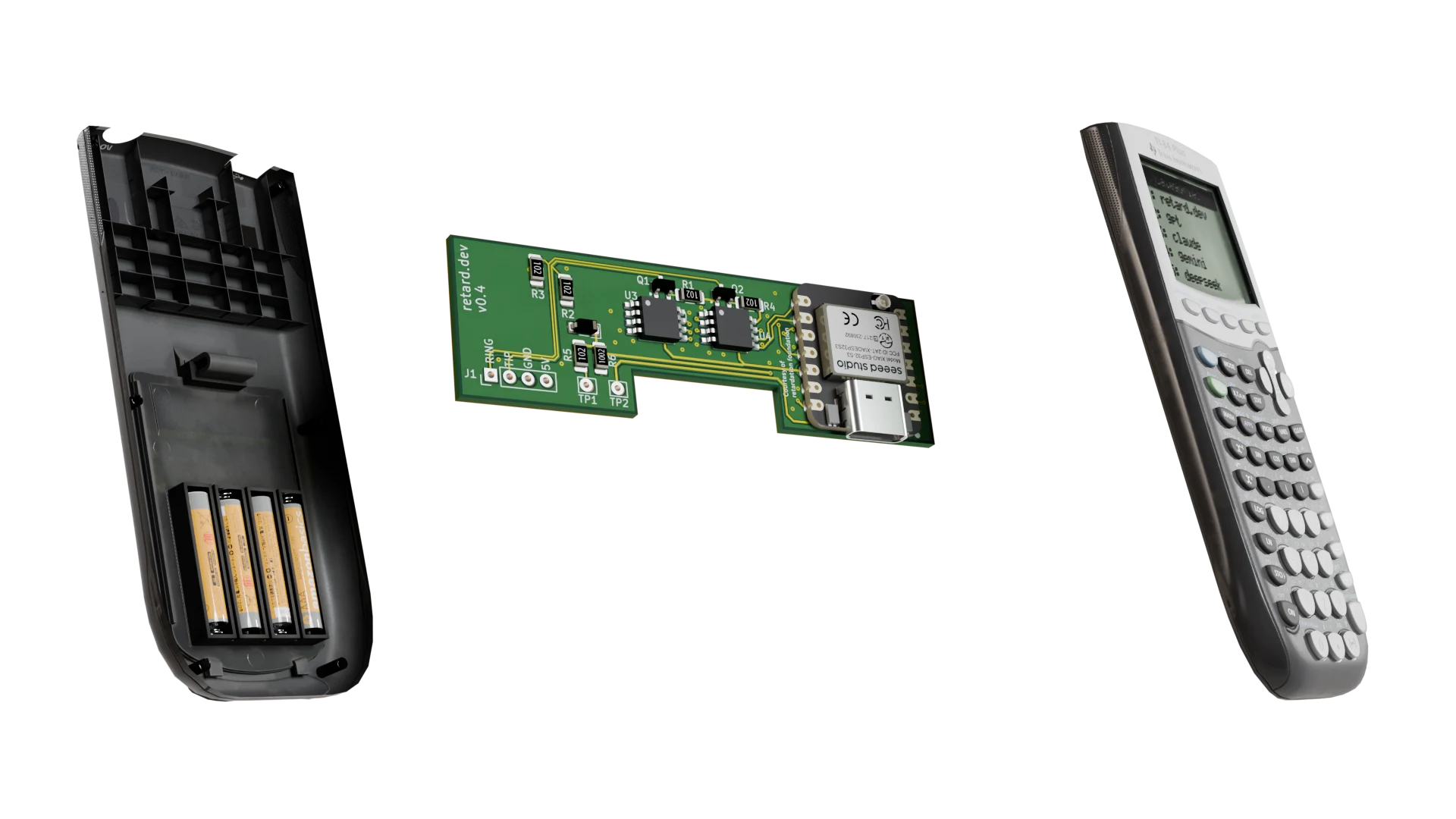 Exploded assembly render — Draco-compressed geometry delivered as sub-2MB interactive GLB in the final web build